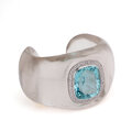 Bear Brooksbank Rock crystal aquamarine and diamond cuff - photographer Rish Durka-006